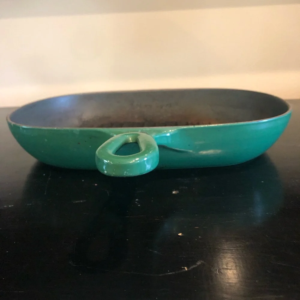 Le Creuset Grill Pan Preowned 26 cm green Very seasoned!!
